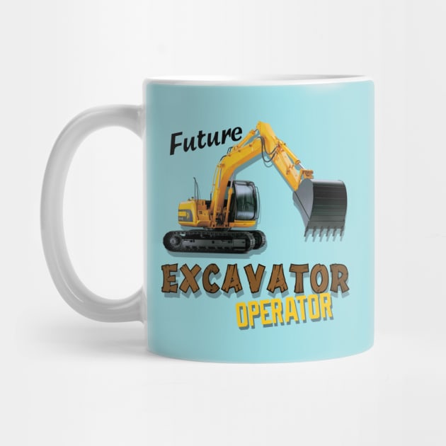 Future Excavator Operator Boys Construction Equipment by Lorri's Custom Art